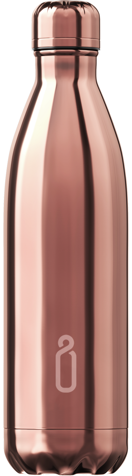 Chrome Rose Gold Reusable Water Bottle 750ml