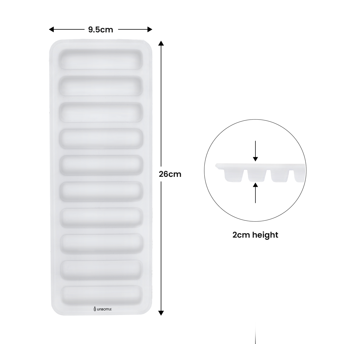 Unbottle Silicone 10 Cavity Ice Cube Tray unbottle-silicone-10-cavity-ice-cube-tray