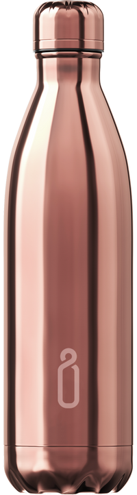Chrome Rose Gold Reusable Water Bottle 750ml