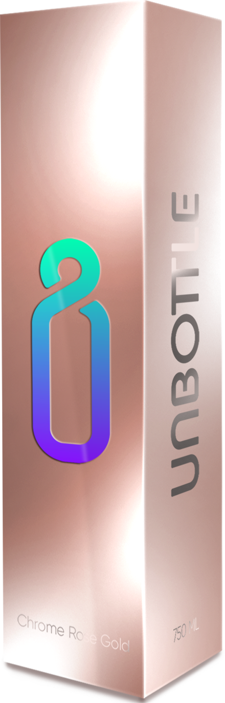 Chrome Rose Gold Reusable Water Bottle Box